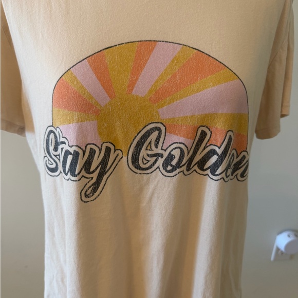 Anthropologie Show Me Your MuMu Stay Golden Graphic T-Shirt - Picture 6 of 9